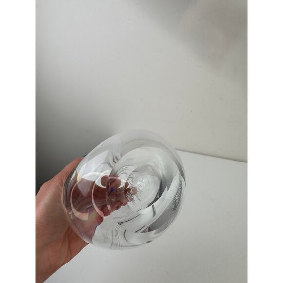 VTG KOSTA BODA Signed Nautical Boat Vase Art Crystal Glass Hand Blown Home RARE - Picture 5 of 5